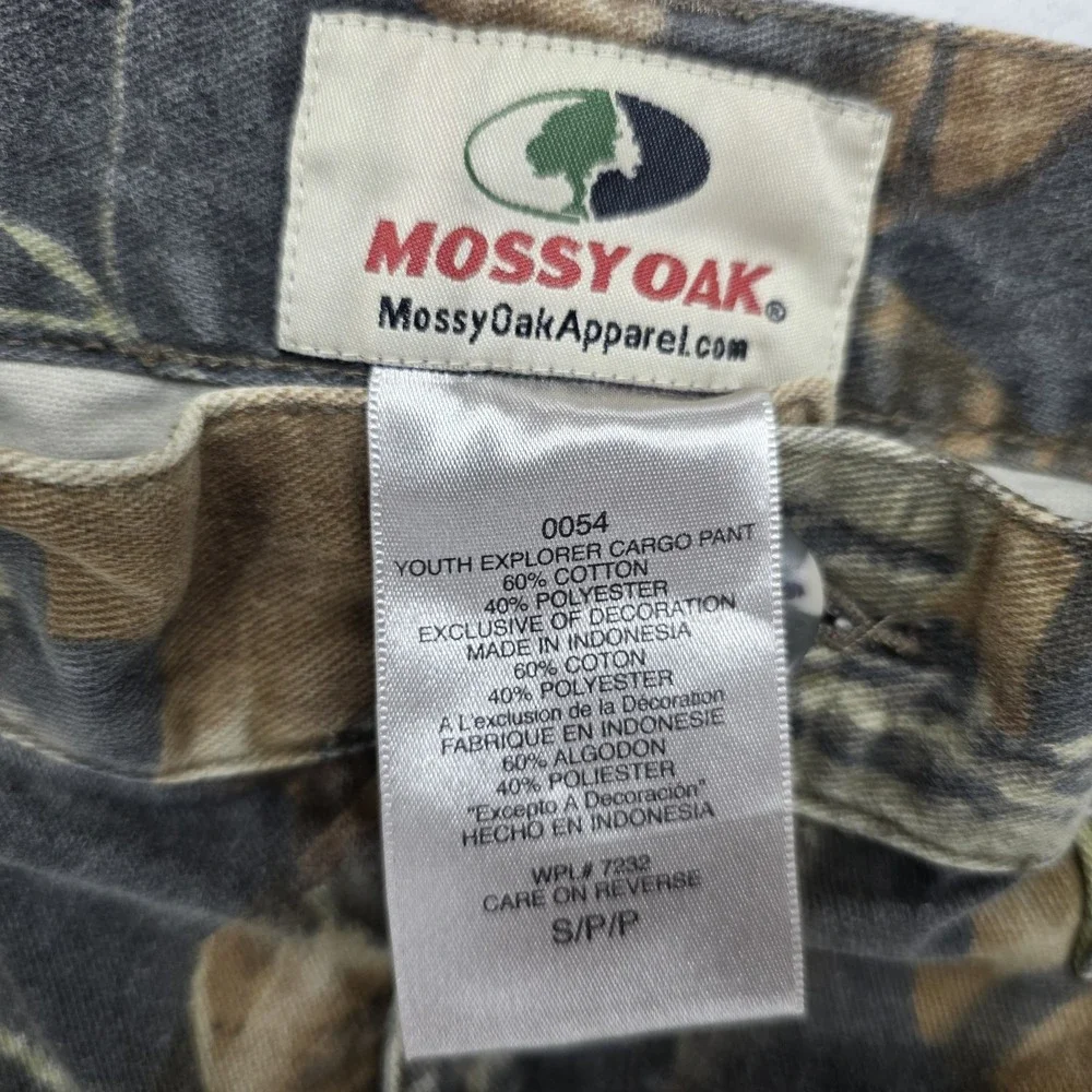 Mossy Oak Camo Cargo Pants Youth Small Explorer Hunting Camouflage 0054